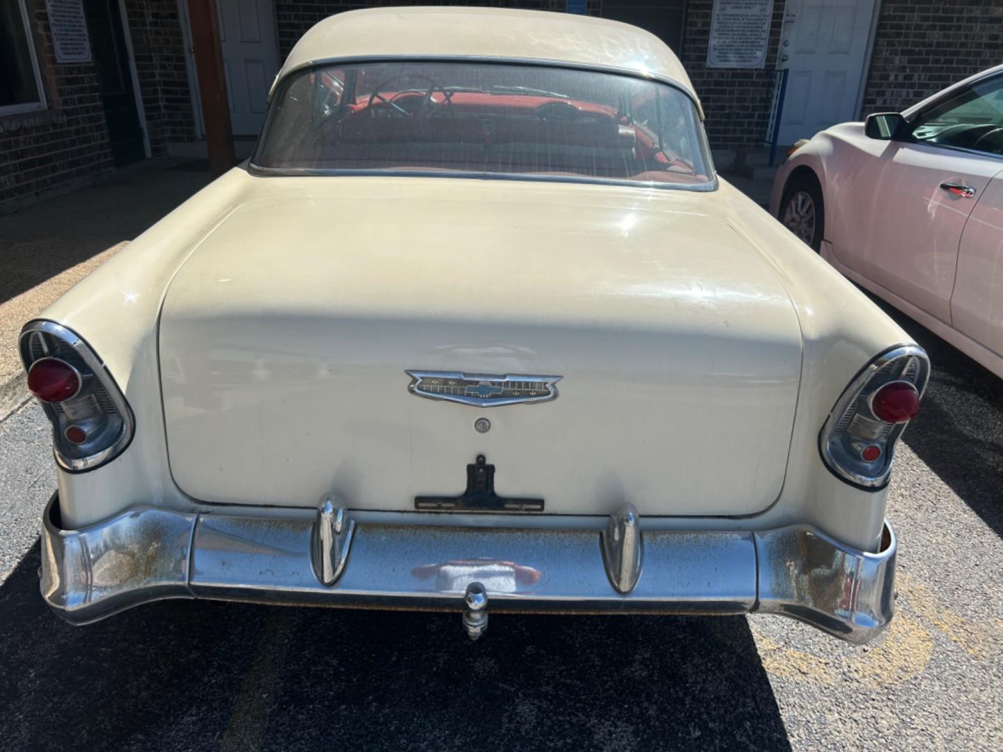 1956 Red Chevrolet Bel Air Bel Air (C56F032989) , located at 1687 Business 35 S, New Braunfels, TX, 78130, (830) 625-7159, 29.655487, -98.051491 - Photo#2